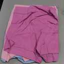 Migbean Boy Shorts Underwear for Women Cotton Panties Mid Waisted Boxer Briefs Breathable Underwear Multipack 4 Pack (Large, Light Blue/Light Pink/Light Purple/Dark Pink) Large