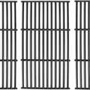 Uniflasy Cast Iron Grill Grate fit Chargriller 1733 Smokin' Champ Charcoal Grill Horizontal Smoker Grates,Cooking grate Replacement Parts for Chargriller Set of 3