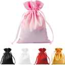30pcs Satin Gift Bags Pink Drawstring Bag,Gift Pouches For Christmas, Wedding Favor Bags, Small Jewellery Pouch 5X7 Inch
