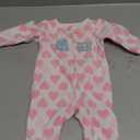 Simple Joys by Carter's Baby Girls' Fleece Footed Sleep and Play, Pack of 1, Pink Heather Panda/White Hearts, 0-3 Months