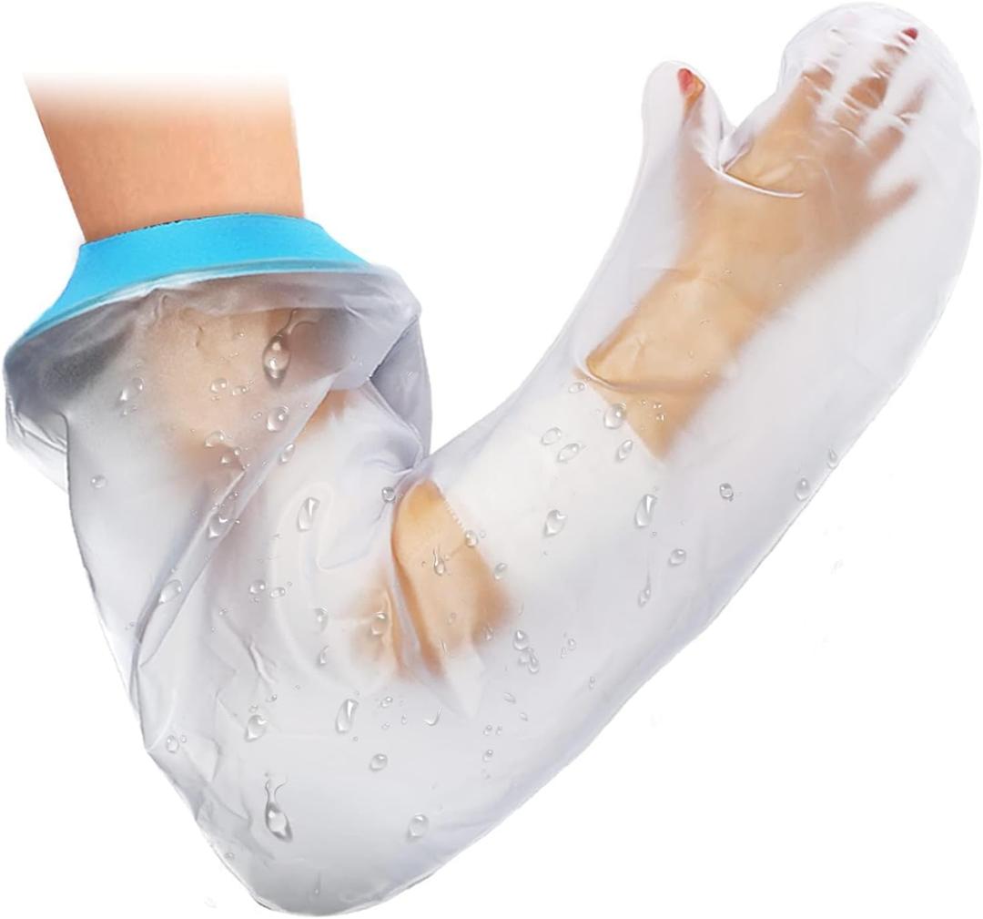 Cast Covers for Shower Arm Adult Waterproof Long full Protector Cover Soft Comfortable Watertight Seal to Keep Wounds Dry Bath Bandage Broken Hand,Wrist,Finger,Elbow Reusable Durable (XX-Large)