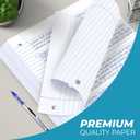 Rosmonde Loose Leaf Paper, 900 Sheets, 6 Pack, Wide Ruled, 8" x 10.5", Bulk Office Filler Sheets, 3 Hole Punched, 150 Sheets/Pack, Wide Ruled for 3 Ring Binder, Filler Notebook Paper, White