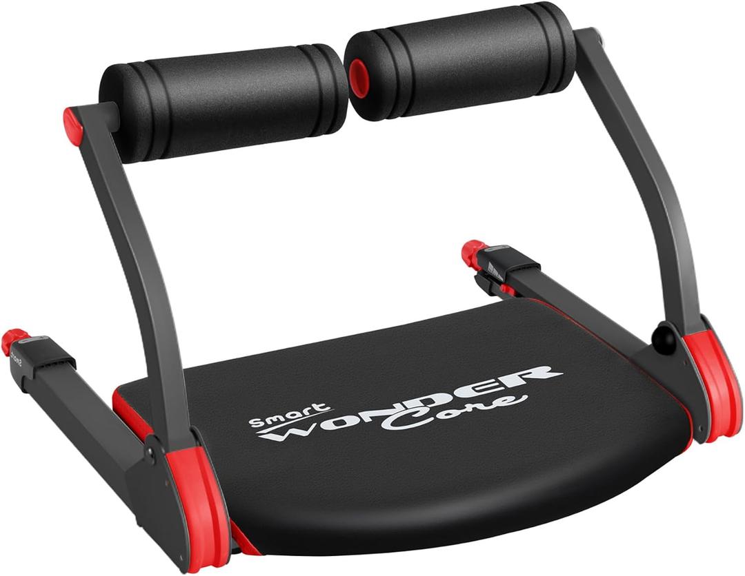 WONDER CORE Smart, Ab Machine, Ab Workout Equipment, Sit Up Machine & Exercise Equipment, Ab Crunch Machine for Stomach Workout, Ab Core Trainer Abdominal Machine for Home Gym (Red)
