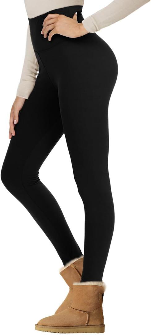 NexiEpoch Fleece Lined Leggings Women - High Waisted Winter Yoga Pants Tummy Control Soft Thermal Warm for Hiking Workout, Size: Large-X-Large