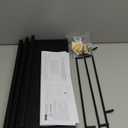 WOPITUES Floating Shelves with Black Metal Guardrail, Shelves for Wall Decor Set of 3, Wall Shelves for Bedroom, Bathroom, Kitchen, Living Room, Plants, Picture Frames, Art- Black (15.7 inch)