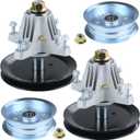 2 Pack 918-06977A Spindle Assembly with 756-05034A Idler Pulley for MTD Cub Cadet 46 inch Deck XT1-LT46, XT2-LX46, LT46, Craftsman T225 T240 T2800 Troy Bilt 46 Replaces 918-06977 618-06977A