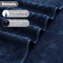 Smuge 18-Piece Bath Towel Set, Include 6 Bath Towel Sheets, 6 Hand Towels and 6 Washcloths - Highly Absorbent Quick Dry 100% Microfiber,Ultra Soft Bathroom Towel Set (Navy Blue)