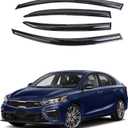 Black Outside Mount Window Rain Guards Compatible with 2019-2023 KIA Forte,Original,Durable Window Visor Deflectors