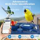 Smart Bird Feeder with Camera-Squirrel Proof & Weatherproof Outdoor Bird Watching Feeder with 2K HD AI Bird Identification for Garden & Backyard
