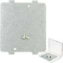 WB39X10034 Microwave waveguide Cover is Suitable for GE Microwave waveguide Cover Replacement, 3-7/8x4-1/4 inches (Thickened), Packed in PE Packaging Box, Equipped with Two Microwave Locking Buttons.