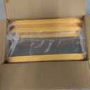 Brigii Ice Cube Tray with Lid&Bin, Ice Cube Mold with 56 Cubes, Stackable Ice Trays for Freezer with Easy-Release Silicone Bottom, for Drinks, Coffee, cocktail (Orange)