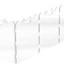 Clear Acrylic Pet Gate - 4 Panel，79” Width White, Indoor/Outdoor Use Foldable Free Standing Puppy Gates for Dogs & Guinea Pigs, Doorway Stairs Barrier with Transparent Panels