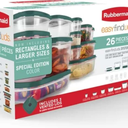 Rubbermaid Easy Find Lids Food Storage Containers, Blue Spruce, 26 Piece Set, The product differs