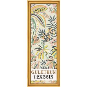 GULETHUN 12x36 Frame, Transitional Modern Design Picture Frames, 12 by 36 Rustic Poster Frame for Home Decor, Gold Vintage Photo Frame, Horizontal or Vertical Display, Choose Size & Color