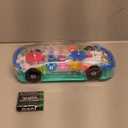 ArtCreativity Light Up Transparent Sensory Car Toy for Kids, 1PC, Bump and Go Toy Car with Colorful Moving Gears, Music, and LED Effects, Easter Toys for Toddlers, Great Birthday Gift Idea