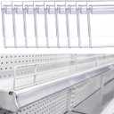 50 Pack Shelf Label Strips with Talker Grippers,Clear Back
