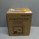 Betta Fish Tank Self Cleaning Glass 2 Gallon Small Nano Aquarium Starter Kits Desktop Room Decor w/LED Light Decorations & Whisper Filters Water Pump (Fish Tank)