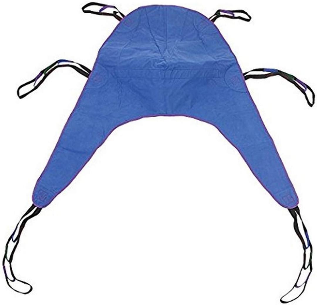 Drive Medical Divided Leg Patient Lift Sling with Headrest, Blue, Large
