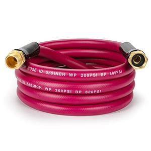 WELLUCK Garden Hose 5/8 in x 10 ft, Heavy Duty Durable Anti Kink Flexible Garden Water Hose for Drinking Water Safe BPA Free, All-weather Lightweight Water Hose for Garden RV Camper Marine