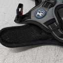 PoyPet No Pull Dog Harness, No Choke Front Lead Dog Reflective Harness, Adjustable Soft Padded Pet Vest with Easy Control Handle for Small to Large Dogs(Grey,Small)