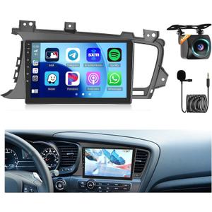 8 Core Car Radio for Kia Optima K5 2010 2011 2012 2013, 9 inch HD IPS Touch Screen for K5 Optima Bluetooth Radio with CarPlay/Android Auto, Bluetooth 5.0, 32EQ, 1280 * 720, 4GB+64GB