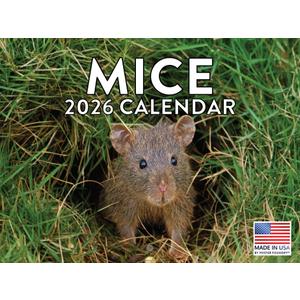 Mouse Calendar 2026 Mice Monthly Wall Calender 12 Month | American Made In The USA