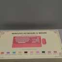 Wireless Keyboard and Mouse Combo, Full-Size Retro Typewriter Keyboard with Round Keycaps, Magnetic Wrist Rest, Tilt Legs, 2.4GHz Cordless for Mac, Windows PC, Laptop, SABLUTE CK23, Robin Egg Blue