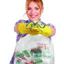 Ultrasac 39 Gallon 1.0 MIL Clear Drawstring Trash Bags - 33" x 40" - Pack of 70 - For Lawn & Leaf