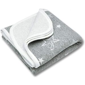 Fittia Organic Cotton Toddler Blanket, Breathable and Warm Crib Bed Baby Blanket, Super Soft and Light Weight Quilted Blanket for Boys and Girls, 39x39 Inches, Grey Starry