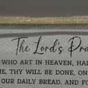 comurdyo The Lords Prayer Our Father Sign Wall Decor 40"X15" Bible Verse Quotes Christian Scripture Large Catholic Inspirational Wooden Framed Wall Hanging Art (Wood)