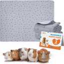 Washable Pee Pads for Small Pet, 2 Pack Reusable Pet Training Pads Washable,36x72 Absorbent Reusable Whelping Pads, Non-Slip Dog Mats with Bone Print for Rabbit Guinea Pig Hamster Puppy