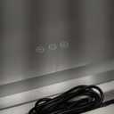 ROLOVE 22x17 Inch Lighted Vanity Mirror with Dimmable LED Lights - 3 Color Modes, Smart Touch Control & 360 Rotating Base - Desk Makeup Mirror (White)