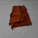 Boho Tablecloth Cotton Lace Crochet Table Cloth Rectangle 59x70 in 4-6 Seats,Farmhouse Vintage Table Cover Washable Tassel Table Clothes for Dining Kitchen Party,Burnt Orange, Pack of 1 