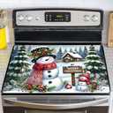NYZE Christmas Stove Top Cover for Electric Stove,Glass Stove Top Cover,Heat Resistant Glass Cooktop Cover,Stovetop Protector, Kitchen Decor,Dish Drying Mats Cover for Washer Ceramic Top 28.5x20.5 in