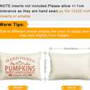 Fall Pillow Covers 12x20 Outdoor Waterproof Pumpkin Autumn Decor