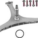 DC97-17004B Washing Machine Flange Shaft Asembly & DC60-40137A Spider Hex Bolts (6 Pack) Compatible with Samsung Washing Machines Replacement DC97-17004E 4000061 AP5800144 PS8764285 1 Year Free