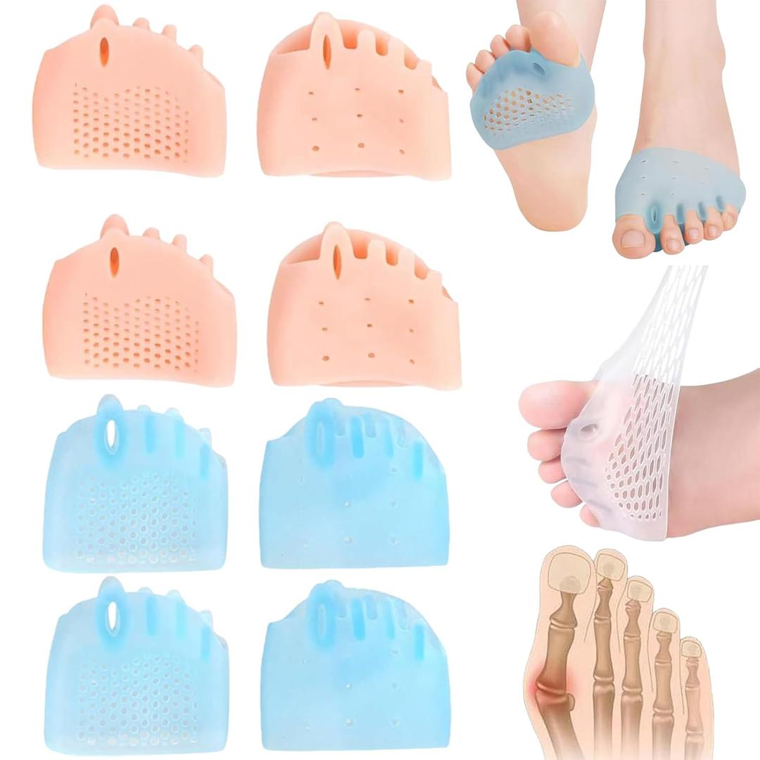 Bunion Corrector for Women Nighttime, Silicone Toe Separators, Breathable and Soft, Prevent Friction, Relieve Pressure Manicure(4 sets) (B)