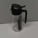 TrendPlain 16oz/470ml Glass Olive Oil Sprayer for Cooking  2 in 1 Olive Oil Dispenser Bottle for Kitchen Gadgets and Air Fryer Accessories, Salad, BBQ - Black