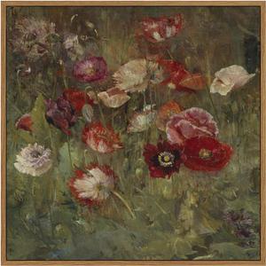 InSimSea Square Framed Canvas Wall Art, Flowers Home Decor Classical Floral Scenic Oil Paintings Wall Art Prints, Desk Decor, Rustic Wall Decor for Living Room Bedroom Bathroom, Office 12"x12"