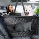 Pecute Heavy-Duty Dog Car Seat & Back Seat Extender Hard PVC Support for Large Dogs up to 330 lbs  Cars, SUVs & Trucks  Scratch-Resistant Sofa Leather & Breathable Mesh for Safe, Stable Road Trips
