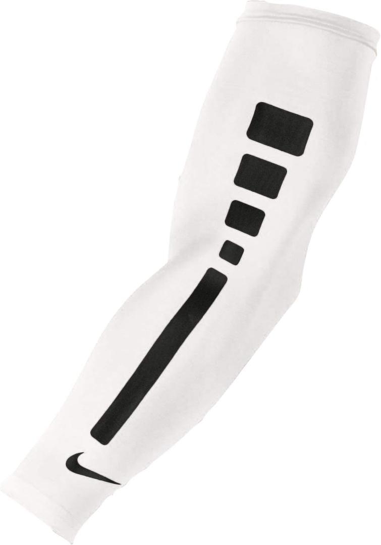 NIKE Unisex Pro Elite Compression sleeve cover/bandage. (White/Black)