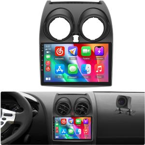 [Fit J-B-L] Car Radio for Nissan Rogue 2008-2013, 4+64G 9" Touch Screen for Rogue Stereo Kit with Carplay Android Auto, 5G WiFi, Bluetooth 5.0, 32EQ, 1280 * 720, Backup Camera