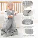Fleece Baby Sleep Sack 18-24 Months with Plush Dots, Winter Baby Wearable Blanket for Infant Toddler Sleeping Sack 2-Way Zipper Warm Sleepsack, Grey