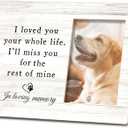 SRADMO Pet Memory Picture Frame - 108 inch Wooden Tabletop Photo Frame for Pet Owners, Memorial Gift for Loss of Dog or Cat