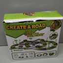 Dinosaur Toys, Create A Dinosaur World Road Race, Flexible Track Playset and 2 pcs Cool Dinosaur car for 3 4 5 6 Year & Up Old boy Girls Best Gift (Green)