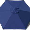 EliteShade USA 7.5FT Replacement Covers 6 Ribs Market Patio Umbrella Canopy Cover (CANOPY ONLY) (Navy Blue-8)