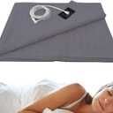 Grounding Sheet 28x52in Soft Earthing Sheet Breathable Grounding Bed Sheet with Cable Conductive Foldable Earthing Mat for Better Sleep Stress Relief Fitted Sheets, 27.95x51.97inch