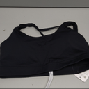 CRZ YOGA Naked Feeling Strappy Padded Sports Bras for Women - Fitness Workout Top Criss Cross Back Yoga Cami (Large, Black)