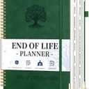 End of Life Planner, Spiral Estate Planning Organizer with Tabs for Senior, I'm Dead Now What Planner for Final Arrangements & Important Affairs with Large Print, 7.9"x10.4", Green