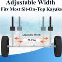GanFindX Heavy Duty Kayak Cart | Adjustable Foldable Trolley with Durable Wheels, Portable Kayak Transport Cart, Tie-Down Straps